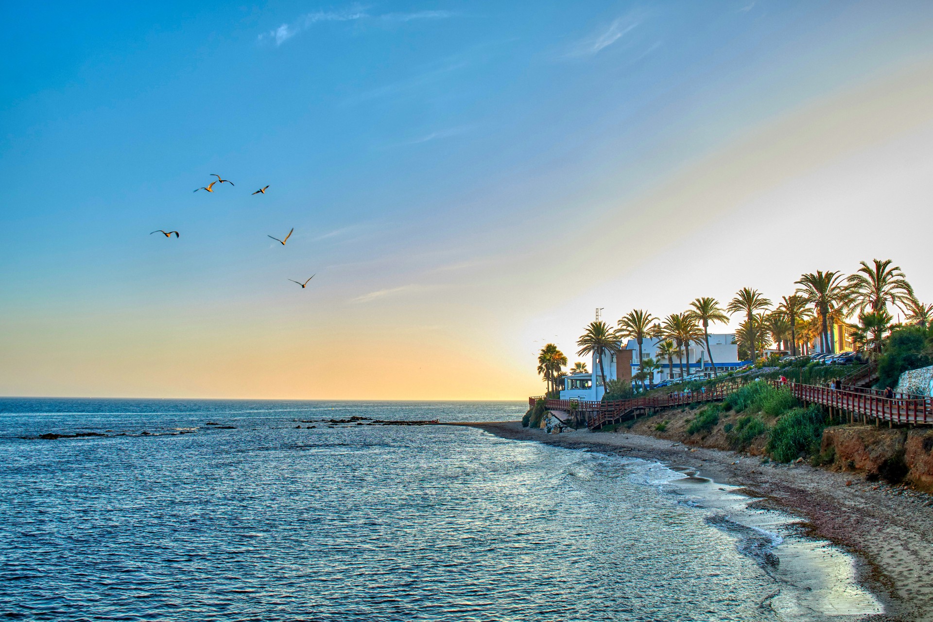Sunset views on the beach