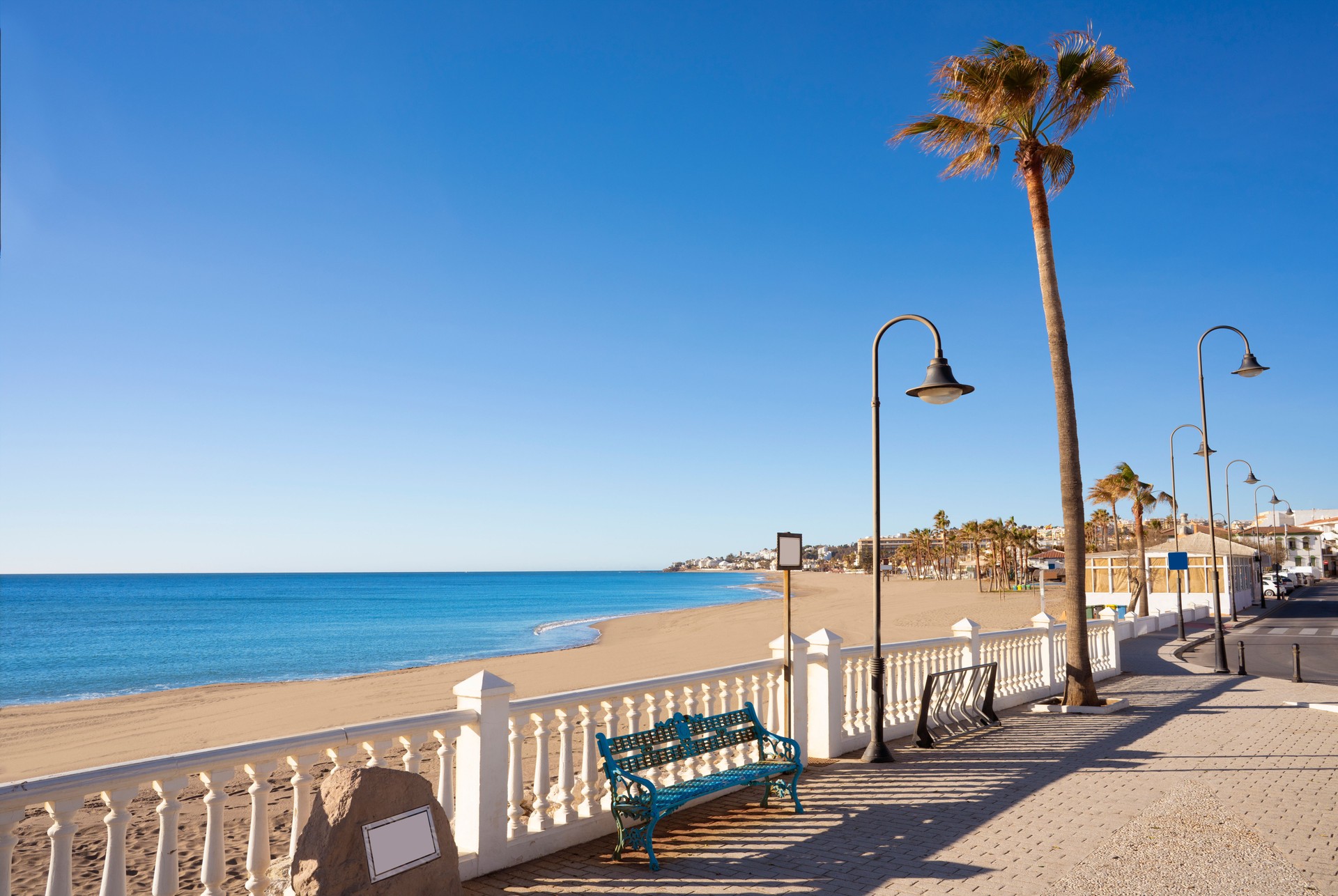 Playa La Cala de Mijas Costa near Marbella in costa del Sol of M