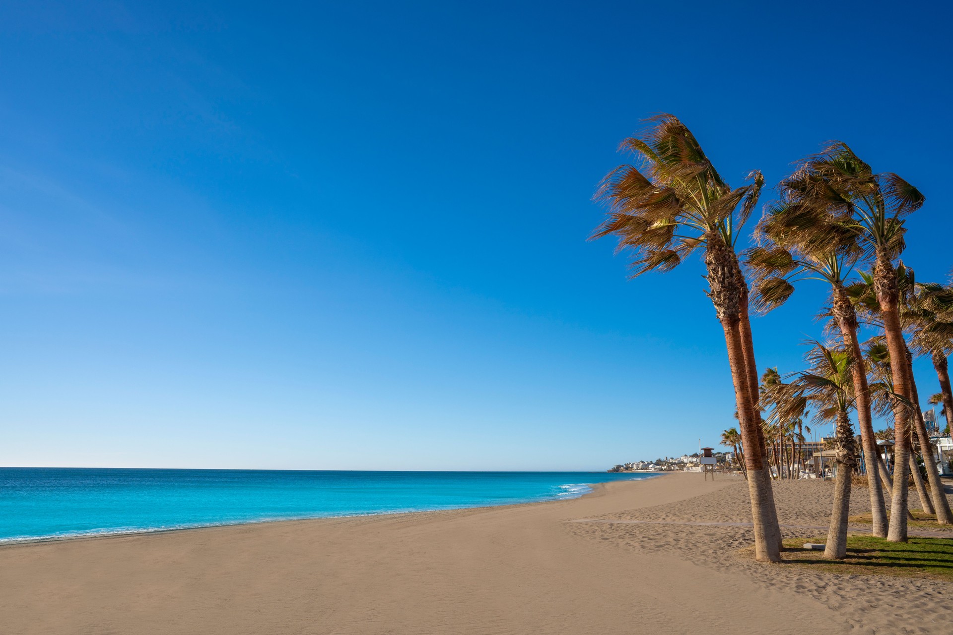 Playa La Cala de Mijas Costa near Marbella in costa del Sol of M