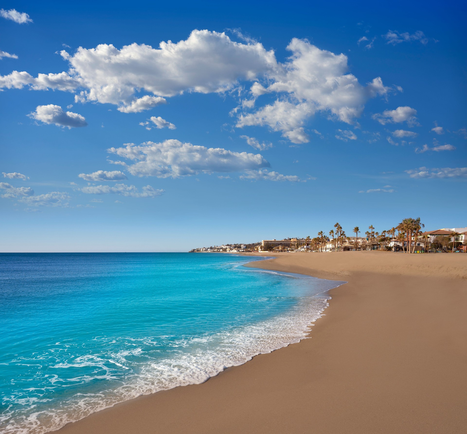 Playa La Cala de Mijas Costa near Marbella in costa del Sol of M
