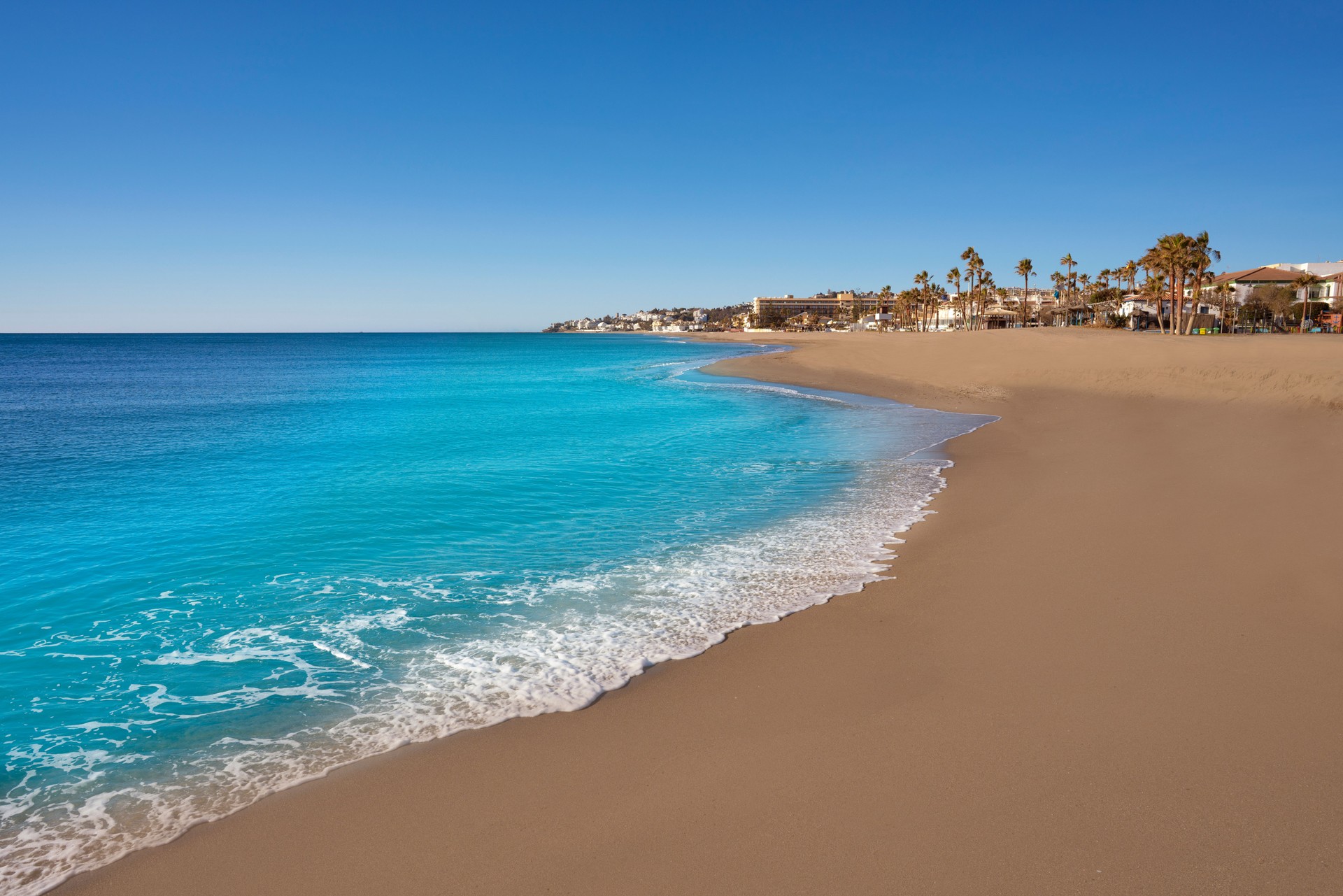 Playa La Cala de Mijas Costa near Marbella in costa del Sol of M